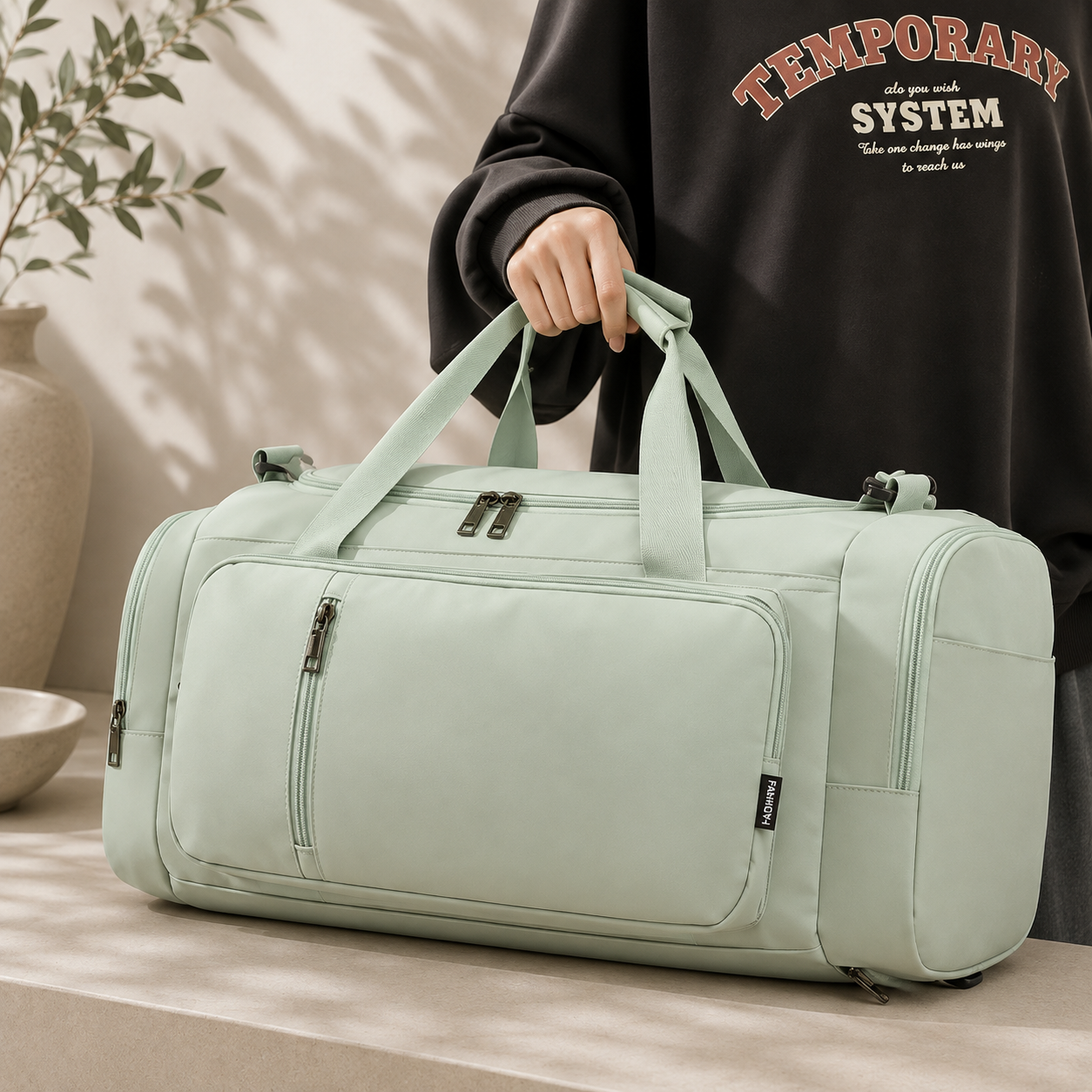 Spacious Dual-Compartment Gym Duffel Bag