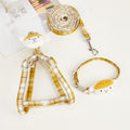 Plaid Adjustable Pet Harness & Leash Set – Anti-Slip Vest Harness for Cats & Small Dogs