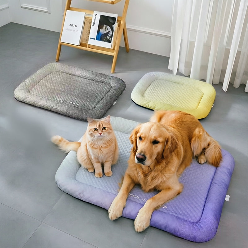 Cooling Pet Mat – Breathable Cold Silk Summer Pad for Dogs & Cats