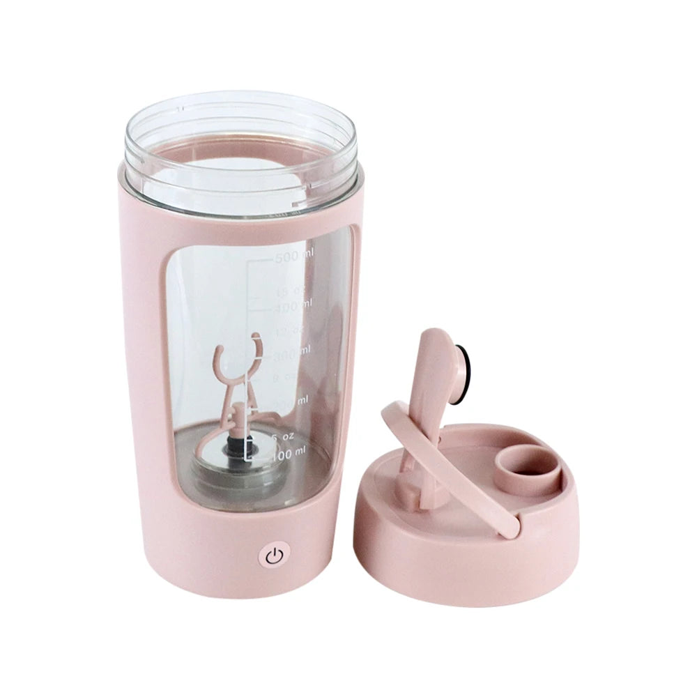 500ML Electric Protein Powder Mixing Cup Automatic Shaker Bottle Mixer Shake Bottle Milk Coffee Blender Kettle fro Gym outdoor