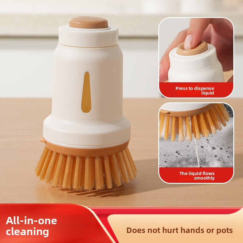 Automatic Liquid Dispensing Pot Cleaning Brush