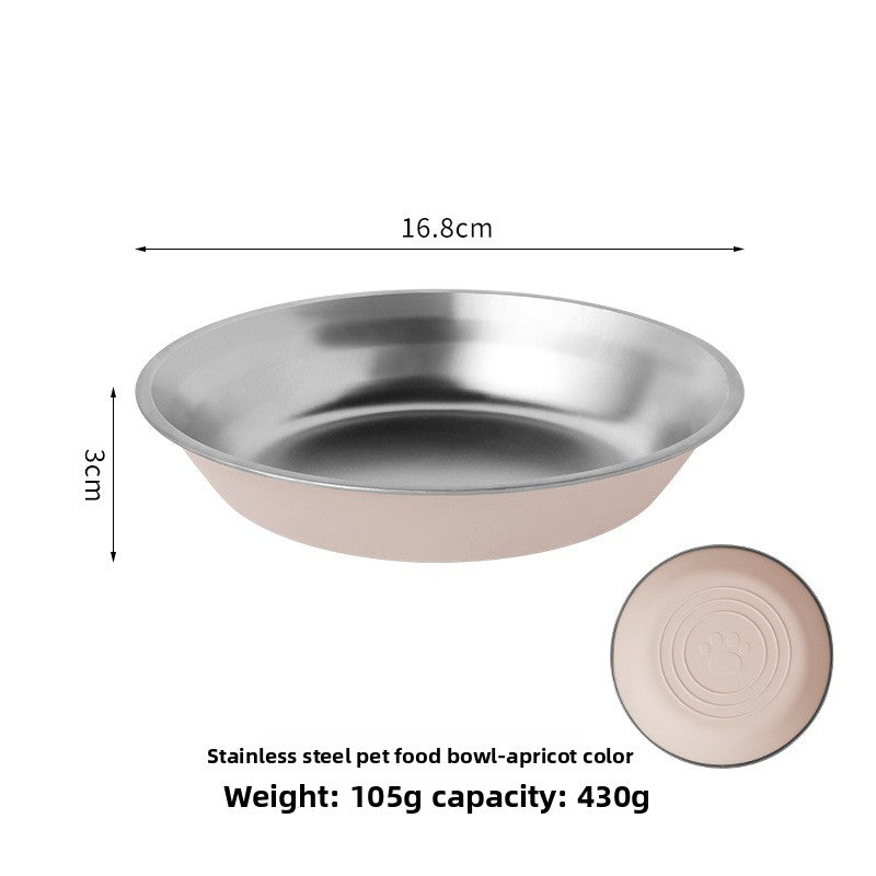 Stainless Steel Dog Bowl, Anti-Tip Dog Bowl, Pet Bowl, Cat Bowl, Food Bowl, Water Bowl, Silicone Bottom, Non-Slip Pet Food Bowl