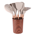 10-Piece Silicone Kitchen Utensil Set with Wooden Handles – Non-Stick Cooking Tools