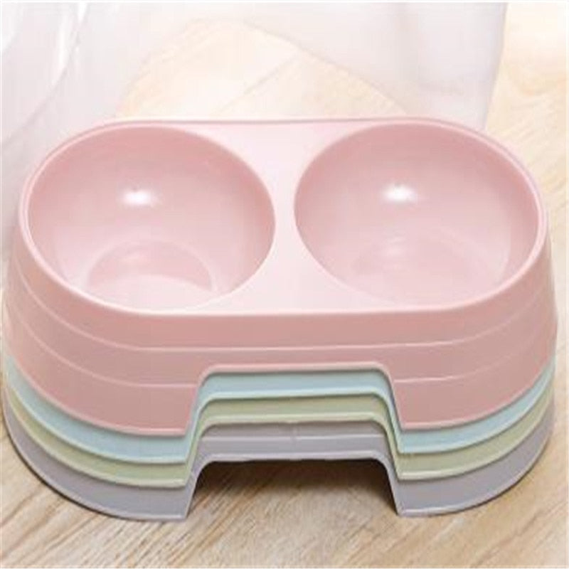 Modern Double Pet Bowl for Dogs & Cats | Food & Water Feeder