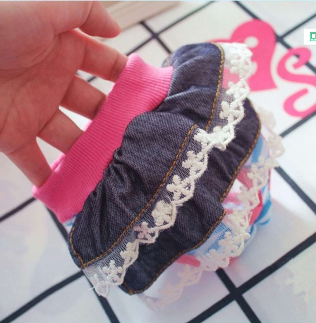Lace Princess Pet Diaper – Reusable Floral Hygiene Pants for Female Dogs