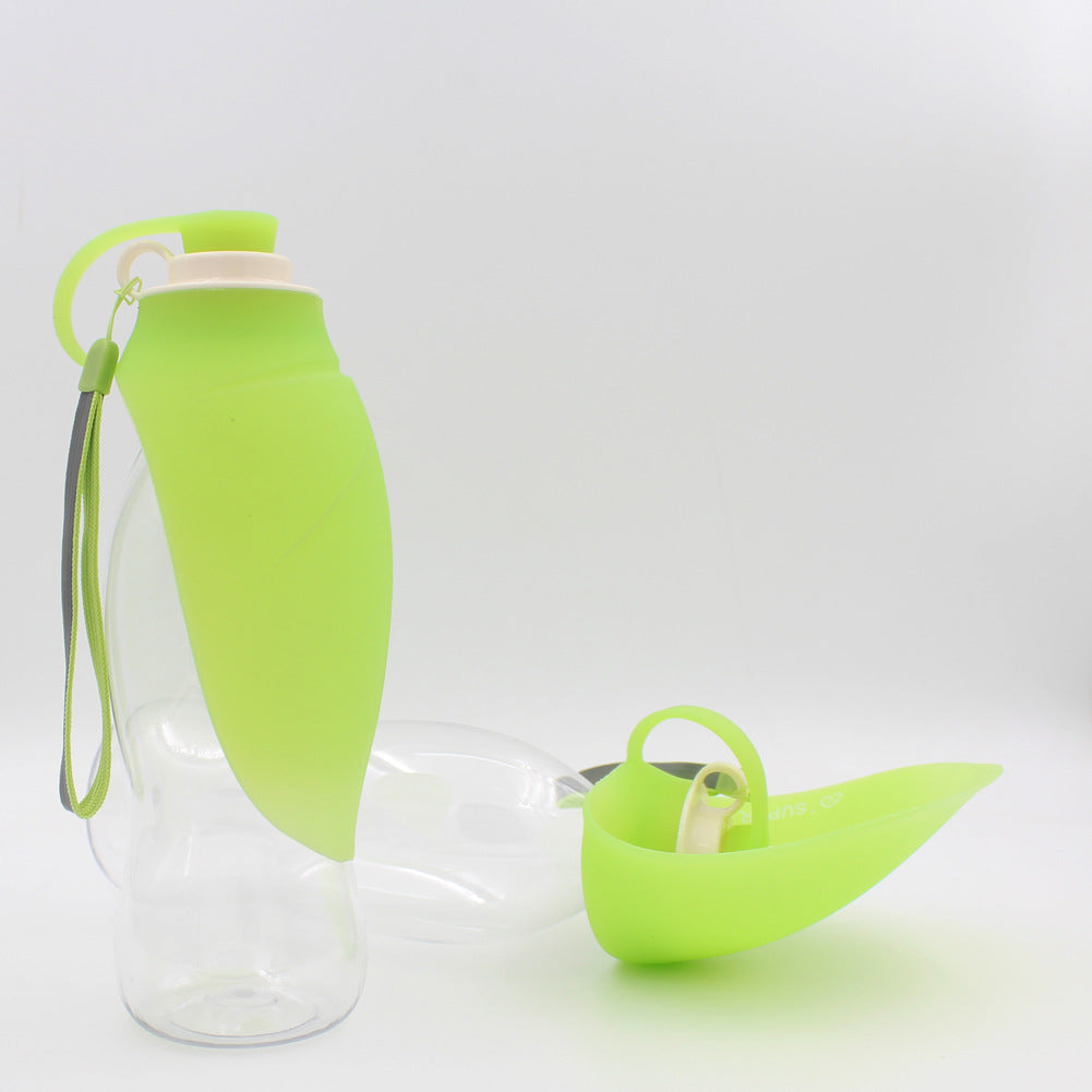 Portable Pet Travel Water Bottle – Large Capacity Flip Cup Water Feeder for Dogs & Cats