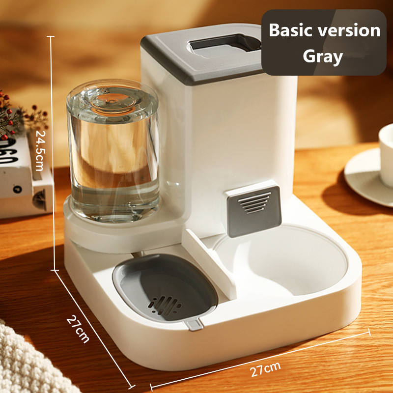 Automatic Pet Feeder with Stainless Steel Bowls – Gravity Food & Water Dispenser for Cats & Dogs