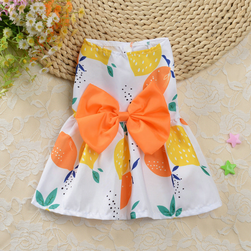 Floral Princess Dog Dress – Lightweight Summer Skirt for Small Dogs & Cats