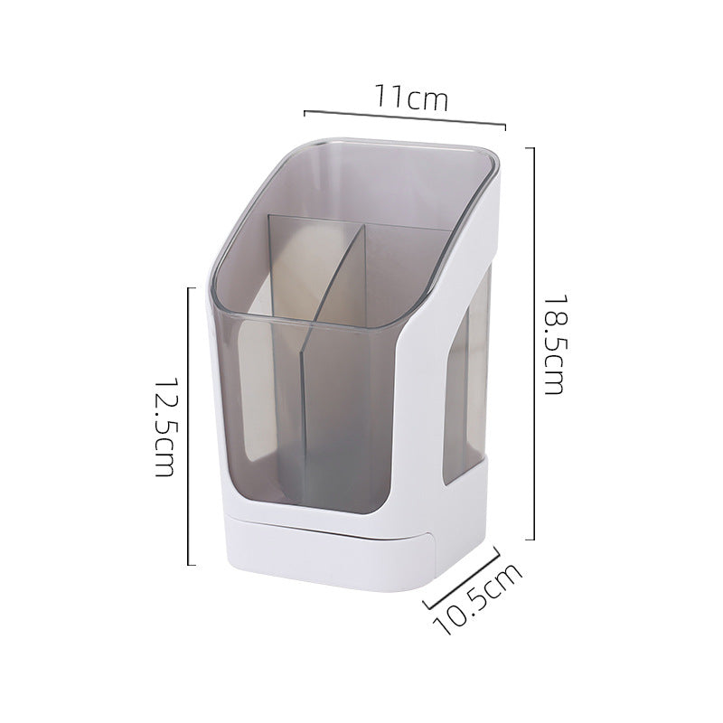 Modern Kitchen Utensil Holder with Drain Tray | Large Capacity Chopstick & Cutlery Organizer
