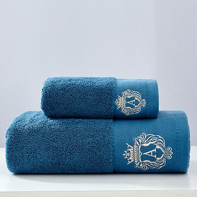 Luxury 100% Cotton Embroidered Towel Set – Soft Bath & Hand Towels
