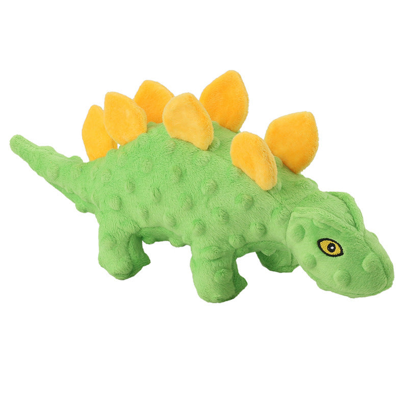 New Pet Plush Sound Toy Dinosaur Dog Relief Moaning Teeth Cleaning Cartoon Stegosaurus Toy