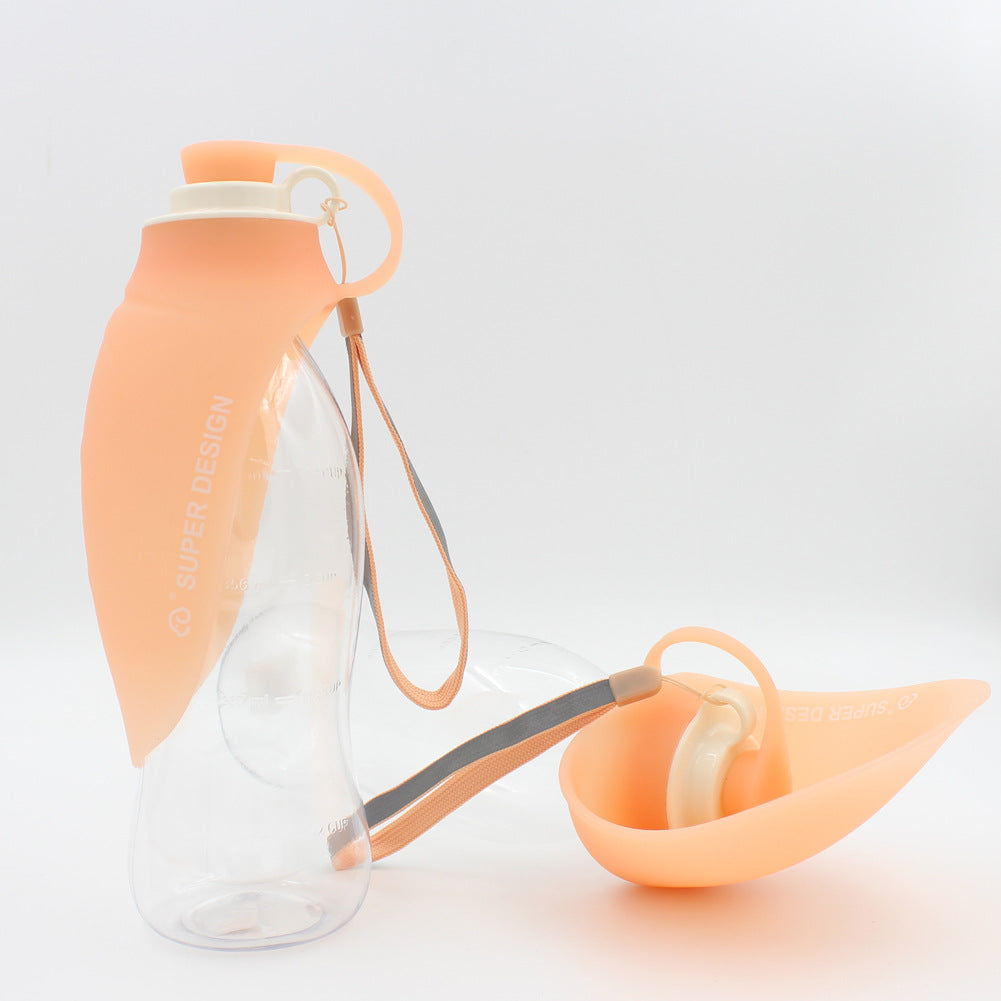 Portable Pet Travel Water Bottle – Large Capacity Flip Cup Water Feeder for Dogs & Cats