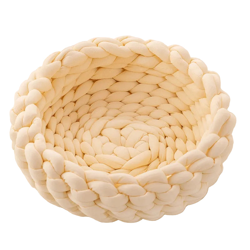 Calming Plush Round Pet Bed – Washable Soft Donut Bed for Cats & Small to Large Dogs