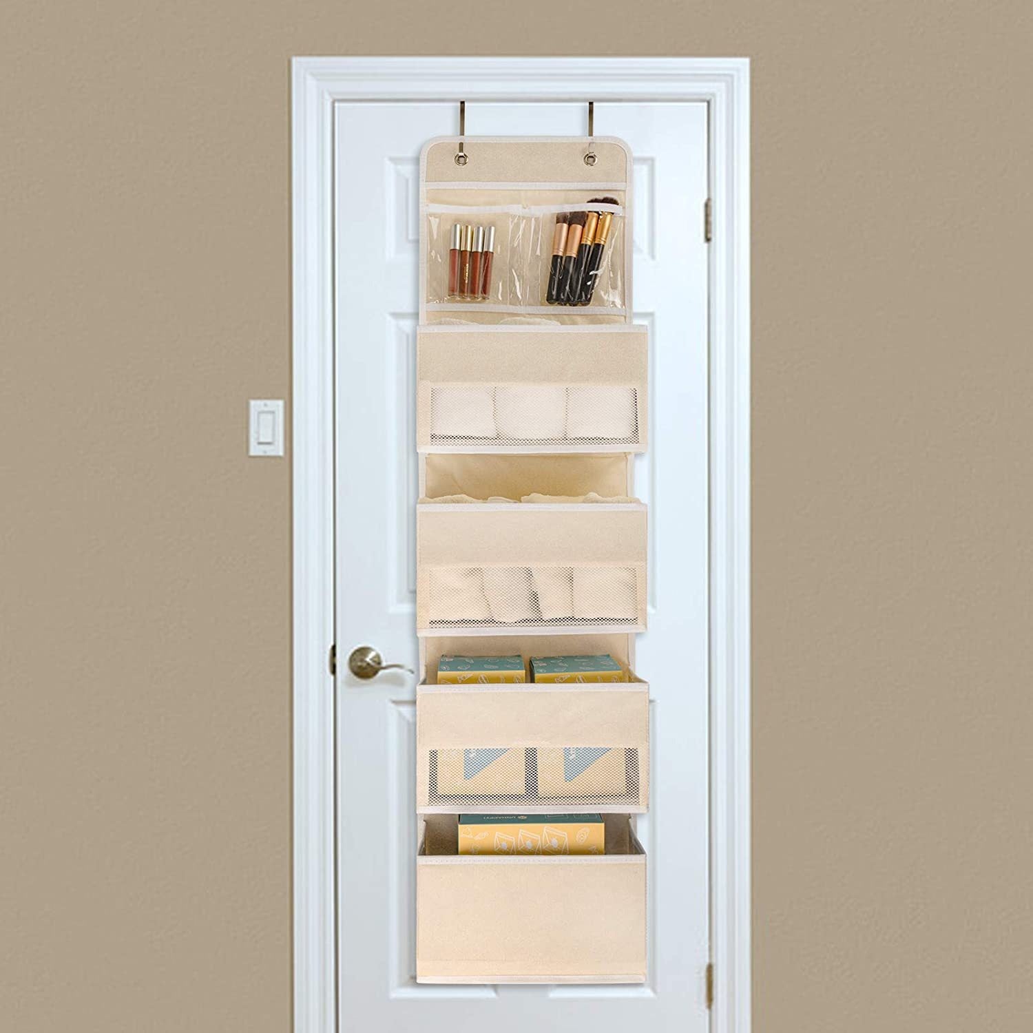 Fabric Dormitory Storage Bag, Clothes Bag, Hanging Organizing Bag, Clothes Cabinet Door, Storage and Hanging Bag