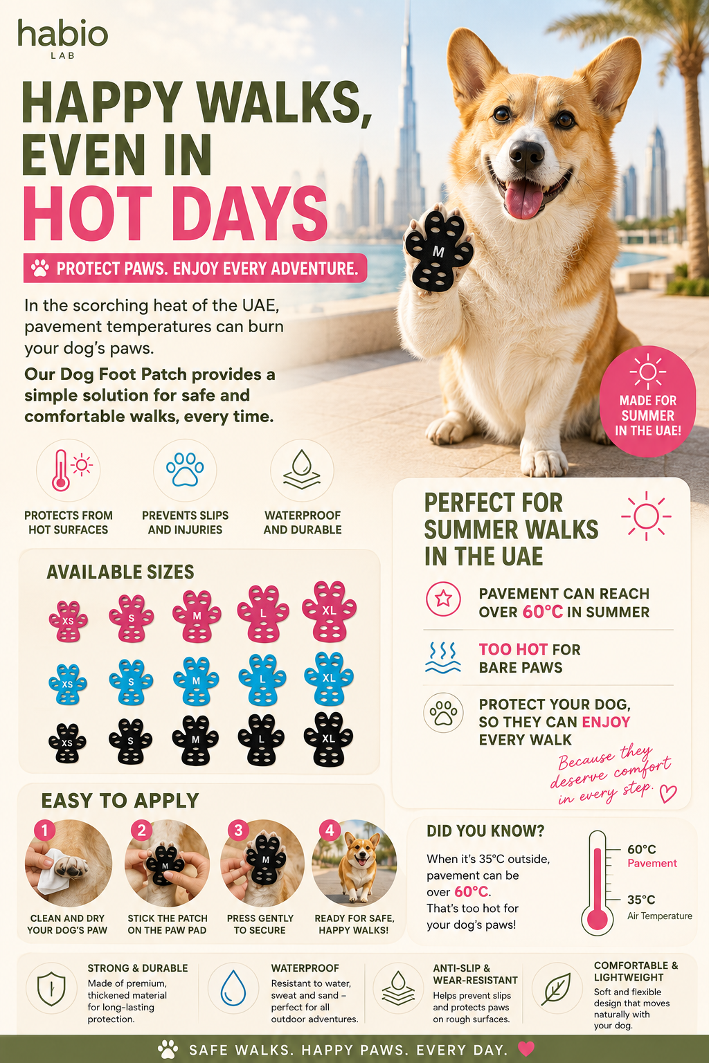 Dog Anti Slip Paw Grips Traction Pads
