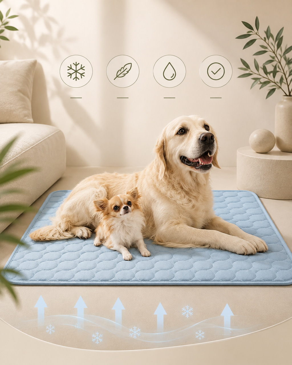 Pet Ice Silk Cooling Mat Summer Cooling Pad Dog Scratch-Resistant Cooling Mat