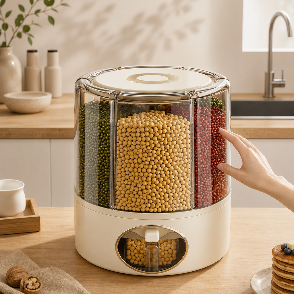 Sealed Rotating Grain Storage Container