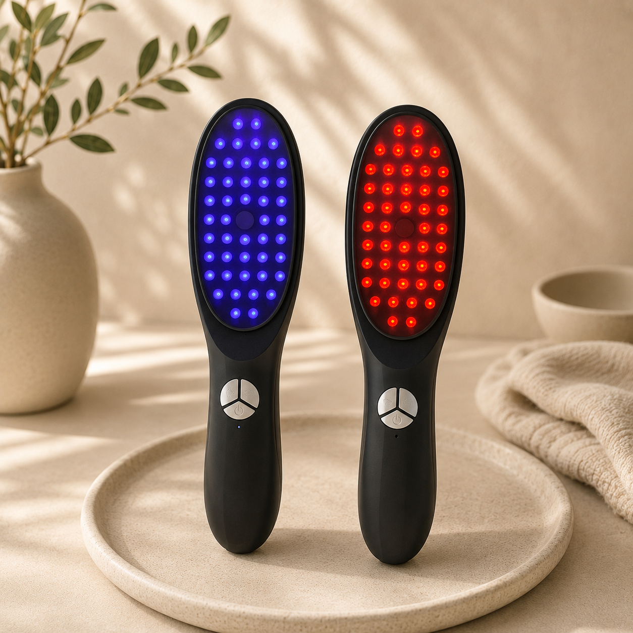 Electric hair generator nano atomization scalp hair care massage comb red blue light