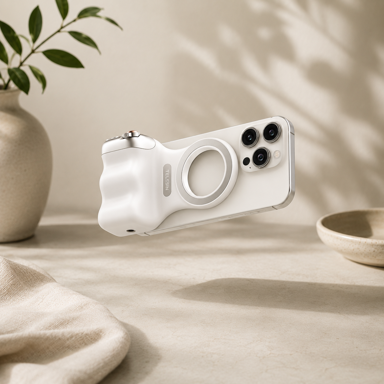 Magnetic Phone Camera Grip with Remote Control