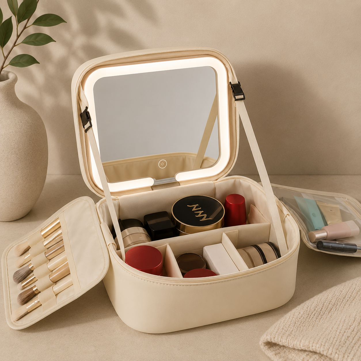 LED Illuminated Travel Cosmetic Bag