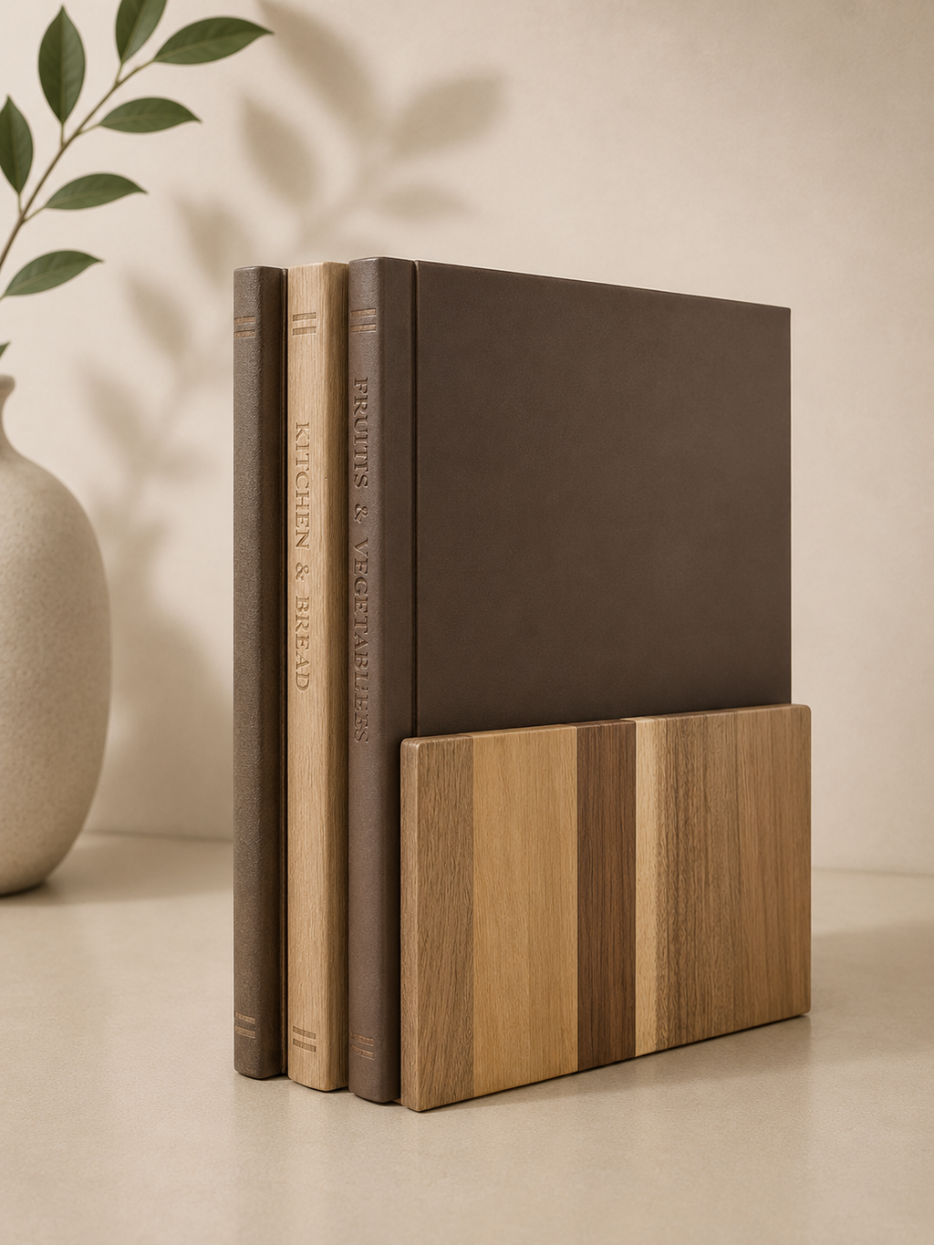 Acacia Wood Book-Shaped Cutting Board