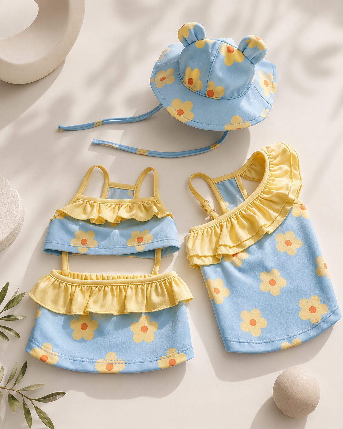 Pet swimsuit jumpsuit with bikini dog breathable vest swimsuit teddy bear