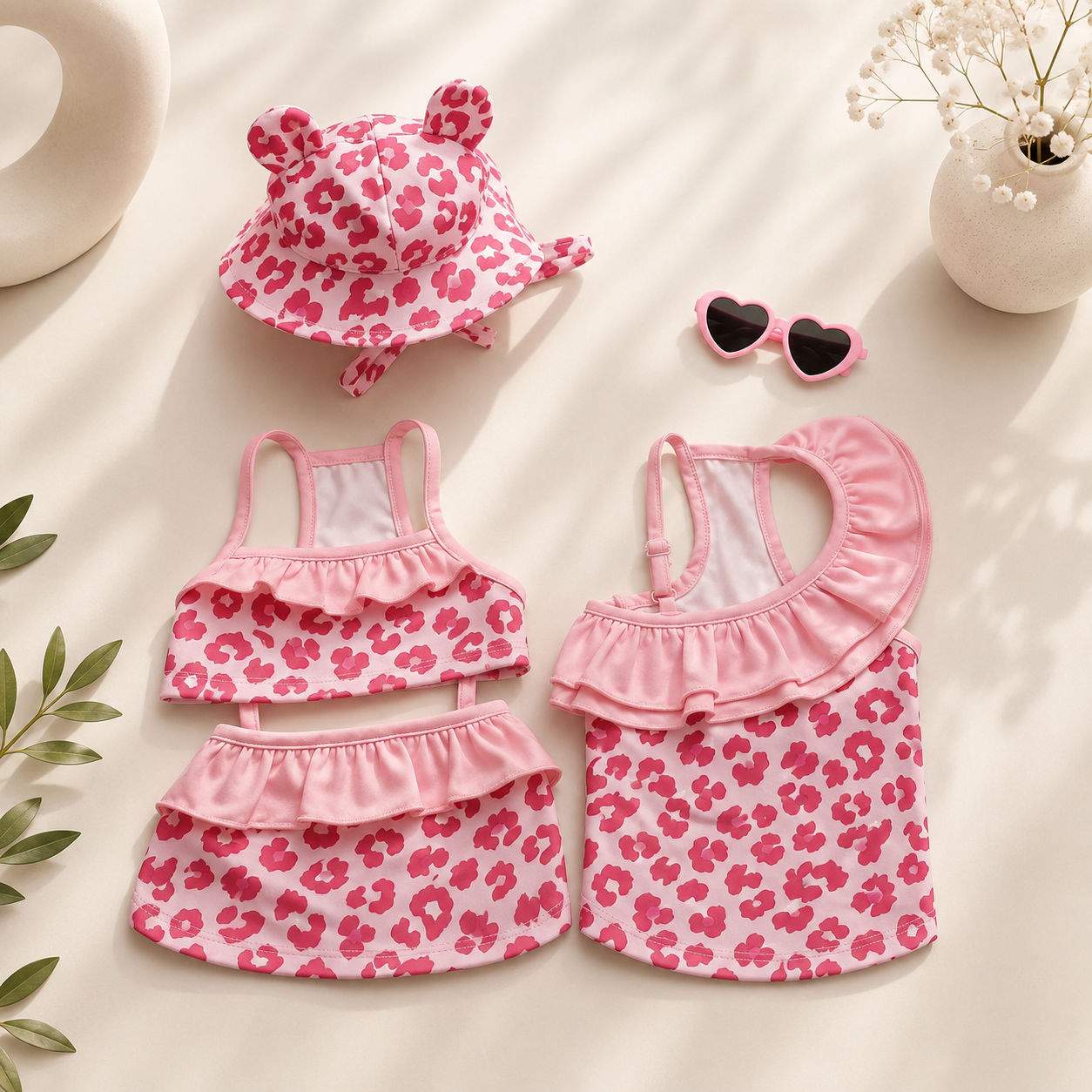 Pet swimsuit jumpsuit with bikini dog breathable vest swimsuit teddy bear