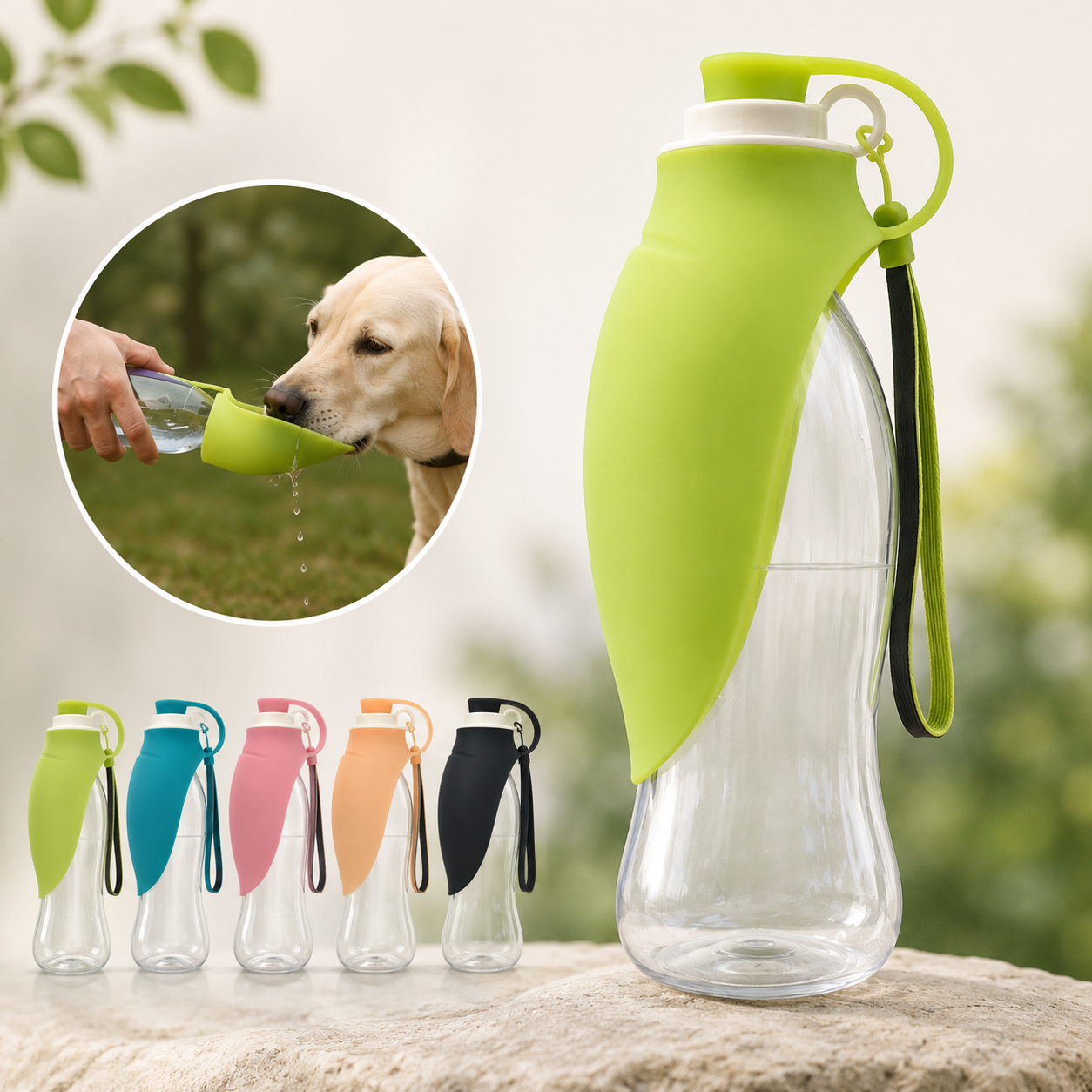 Portable Pet Travel Water Bottle – Large Capacity Flip Cup Water Feeder for Dogs & Cats
