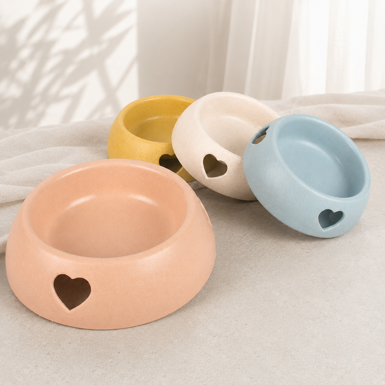Minimalist Heart Pet Bowl | Food & Water Bowl for Cats & Dogs