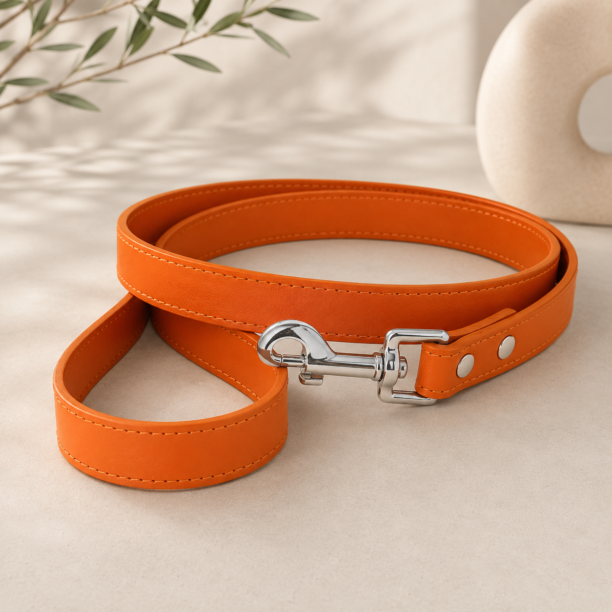 Premium PU Leather Pet Leash – Durable Anti-Loss Walking Lead for Dogs & Cats