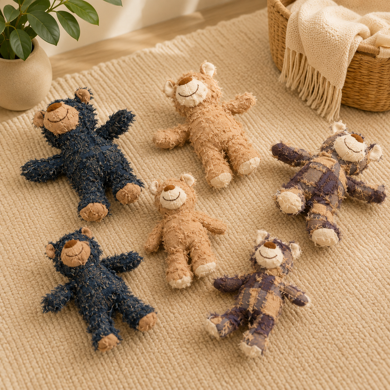 Three-color beggar bear dog talking toy interactive plush doll sound generator companion pet doll
