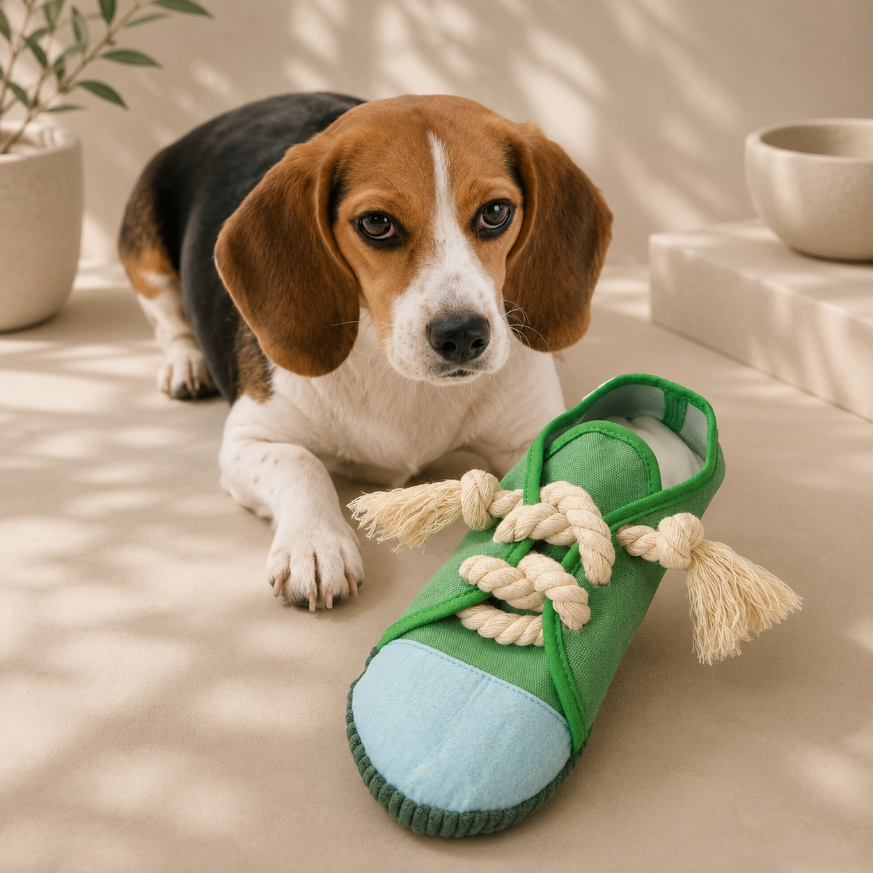 Simulation Canvas Shoes Pet Sounding Toy Dog Molar Teeth Cleaning Supplies To Relieve Boredom