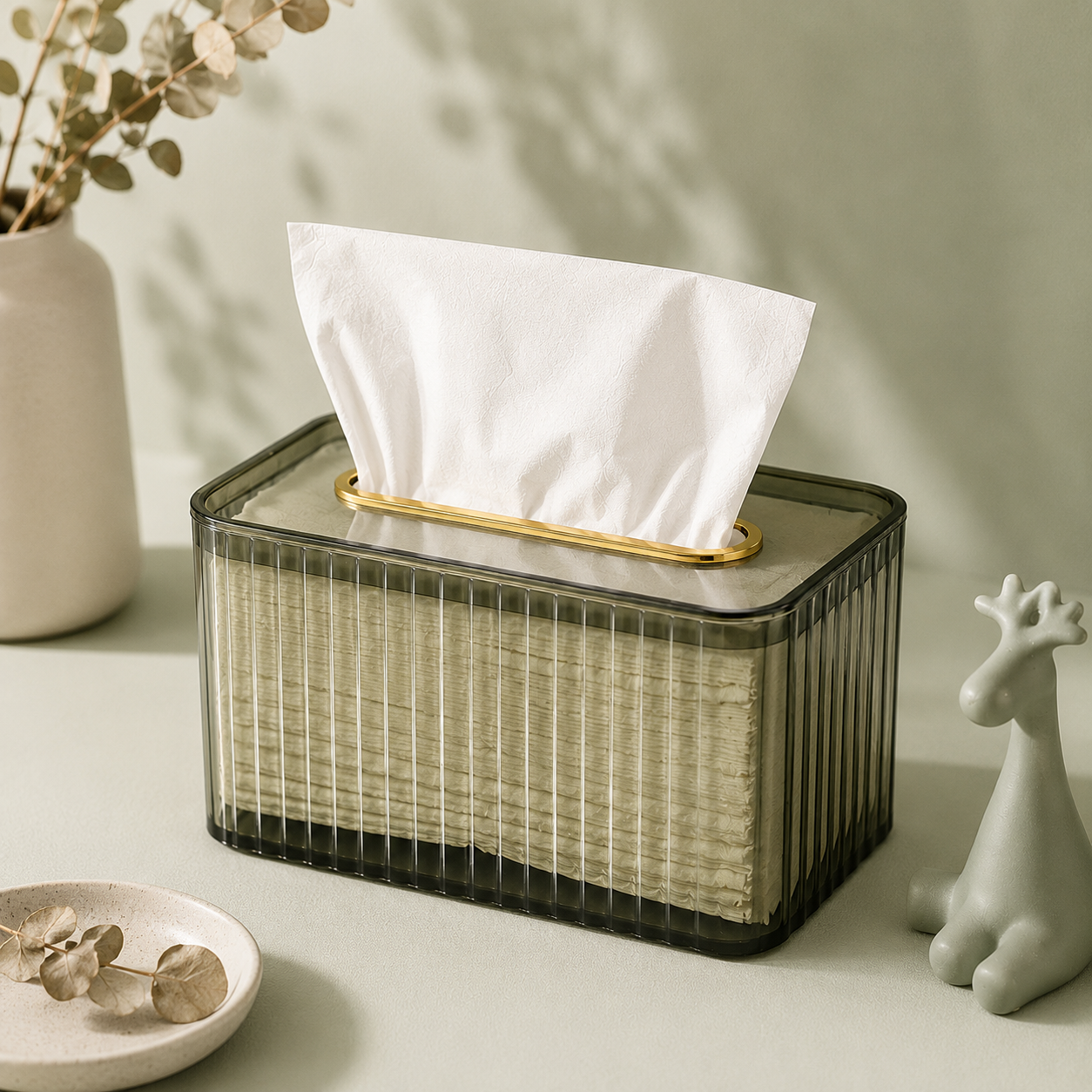 Household Tissue Box Storage Box Living Room Coffee Table Creative Storage Box Bathroom Spring Paper Box