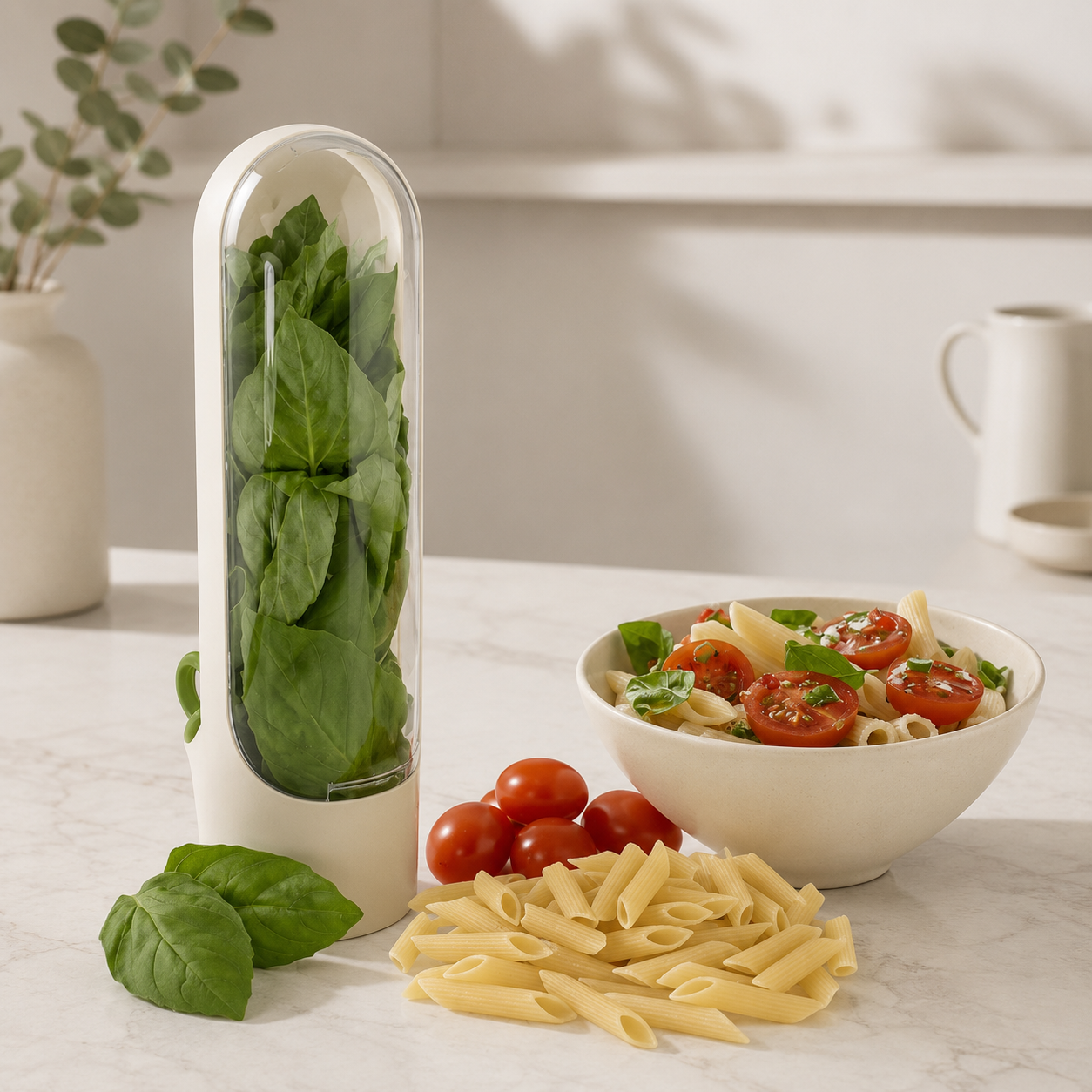 Fresh Herb Keeper & Refrigerator Storage Container | Reusable Produce Saver