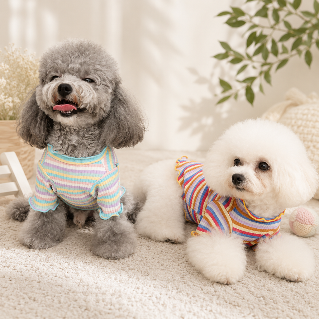 Rainbow Pet T-Shirt – Lightweight Casual Shirt for Small Dogs & Cats