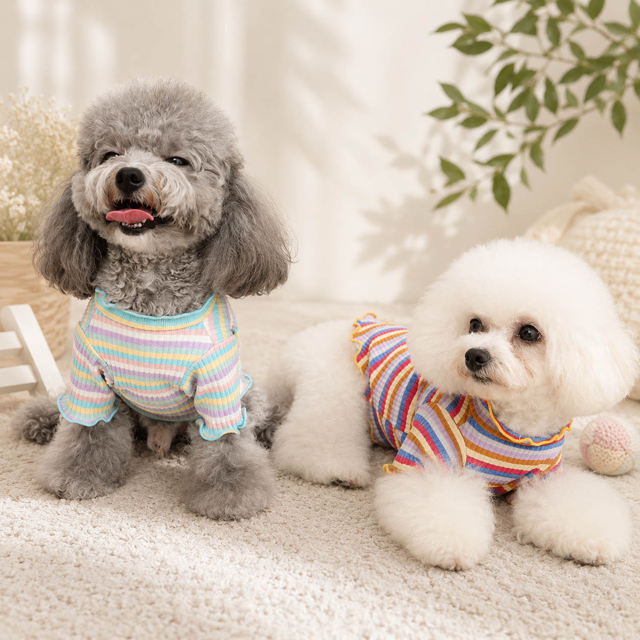 Rainbow Pet T-Shirt – Lightweight Casual Shirt for Small Dogs & Cats
