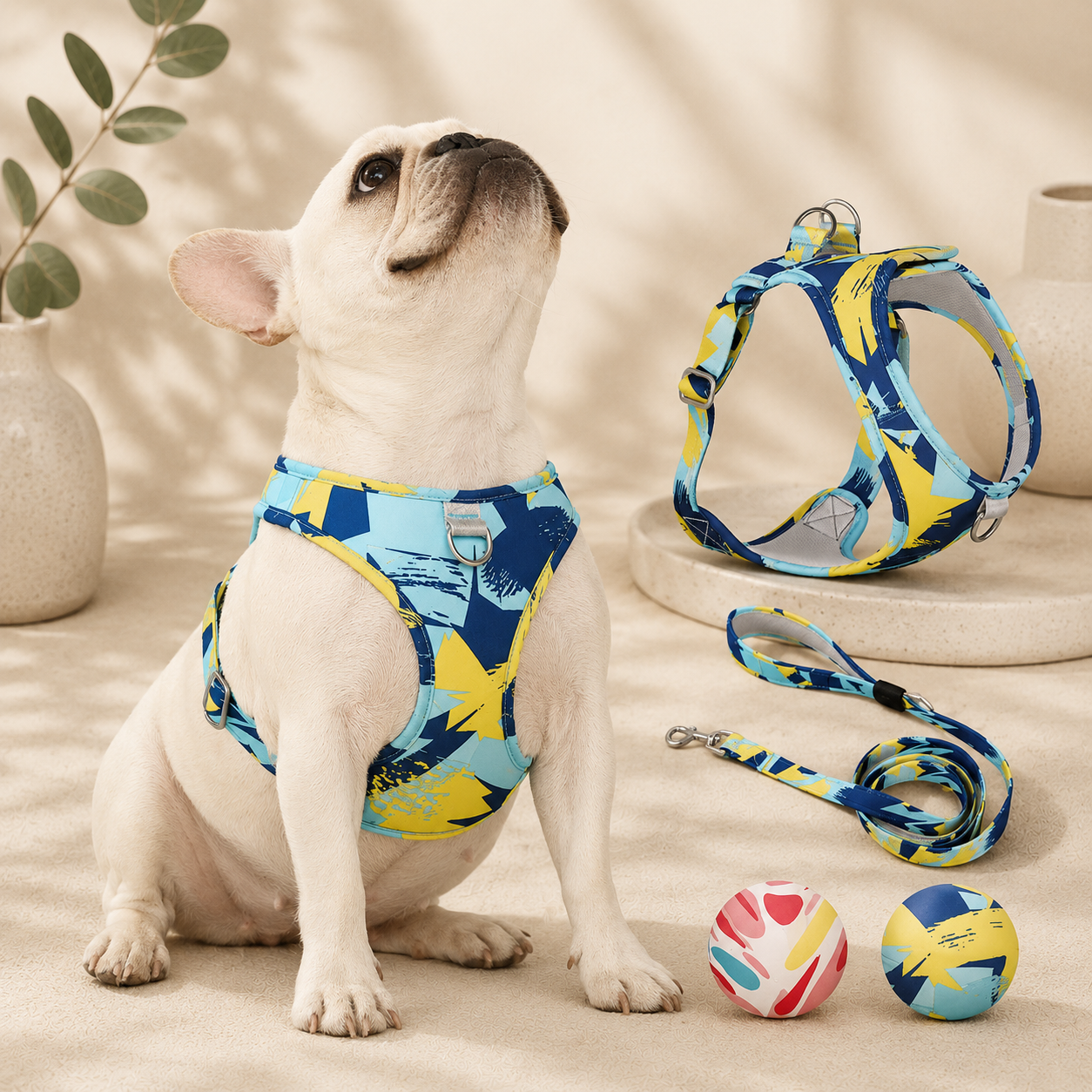 Printed Pet Chest Strap Anti-Breakaway Dog Leash Small And Medium-Sized Dogs Traction Rope