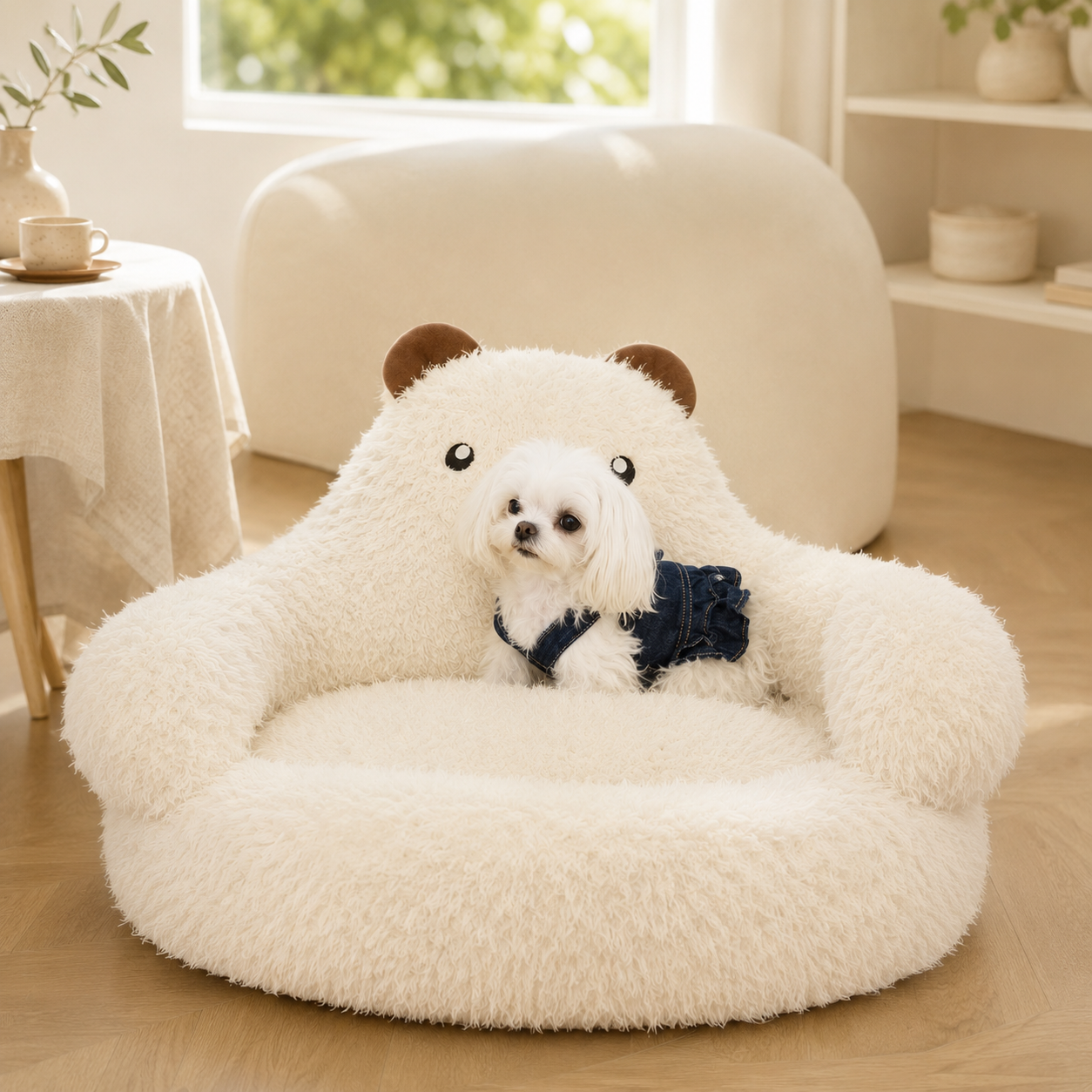 New Winter Cute Alpaca Cat Bed House Nest Warm Comfortable Pet Products Bottom Non-slip Bed For Dog Dog Bed Pet Mats Pads