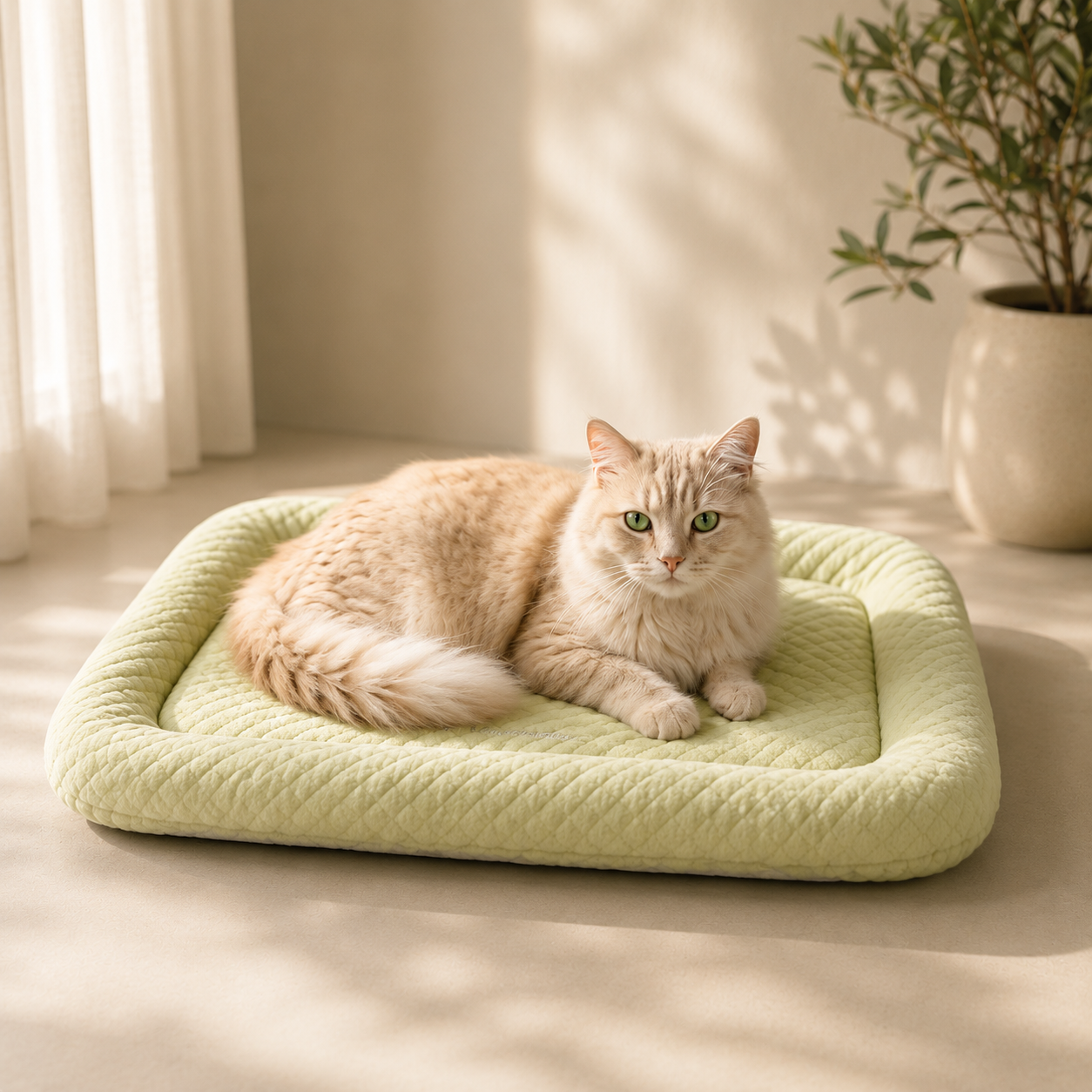 Cooling Pet Mat – Breathable Cold Silk Summer Pad for Dogs & Cats