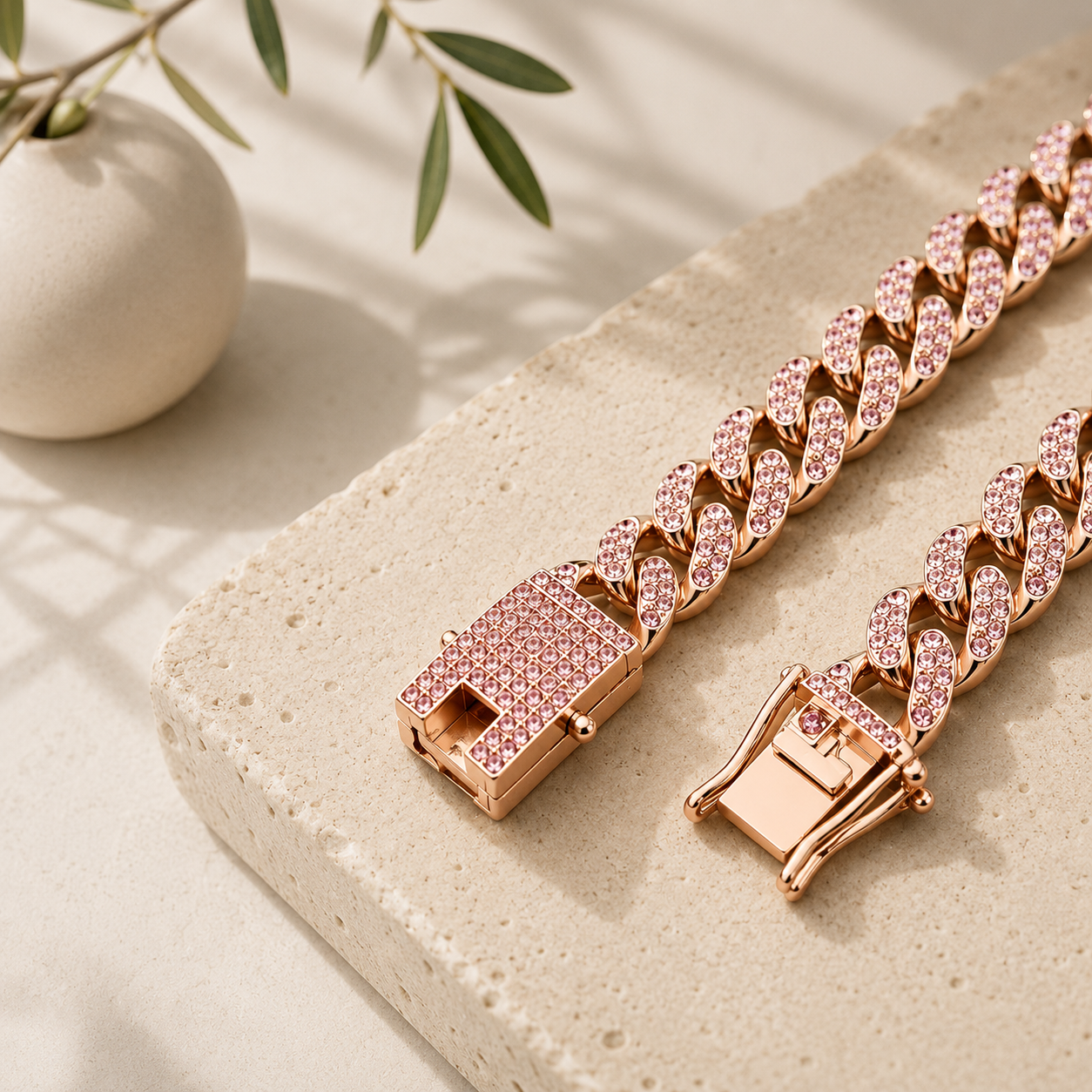 Luxury Cuban Link Pet Collar | Rhinestone Necklace for Dogs & Cats