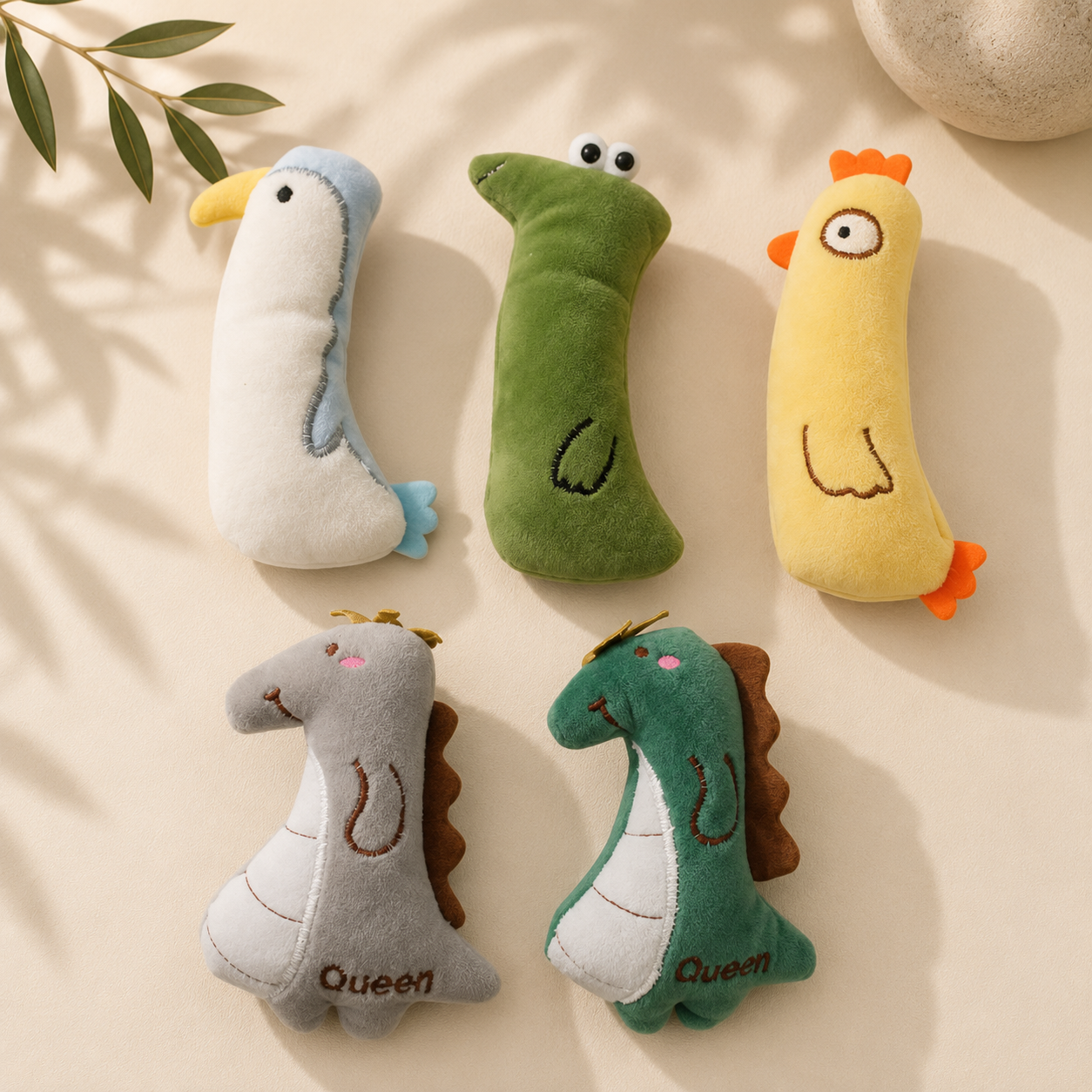 Plush Interactive Cat Toy | Catnip Chew & Dental Toy