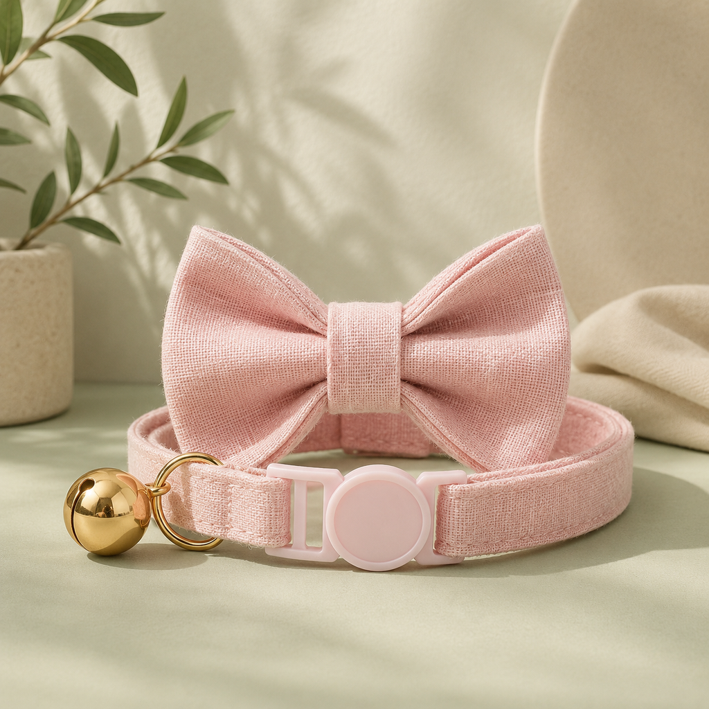 2 Piece Bow Tie Pet Collar with Bell