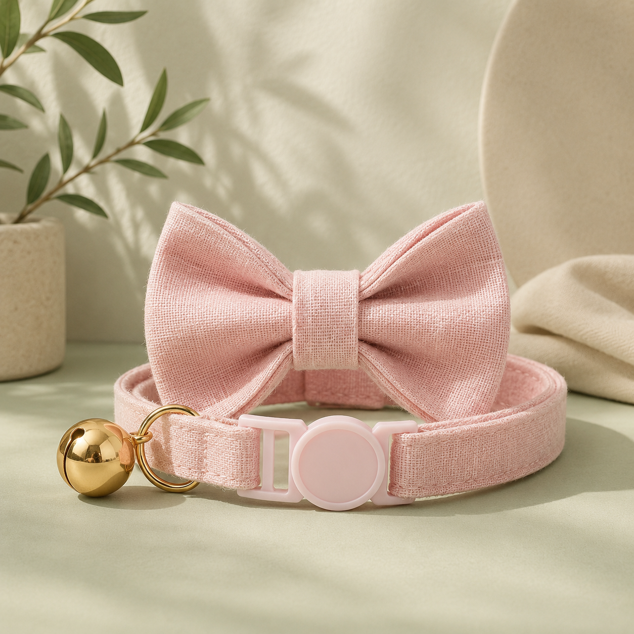 2 Piece Bow Tie Pet Collar with Bell