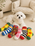Cartoon Socks Pet Plush Toys