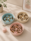Flower-Shaped Slow Feeder Pet Bowl