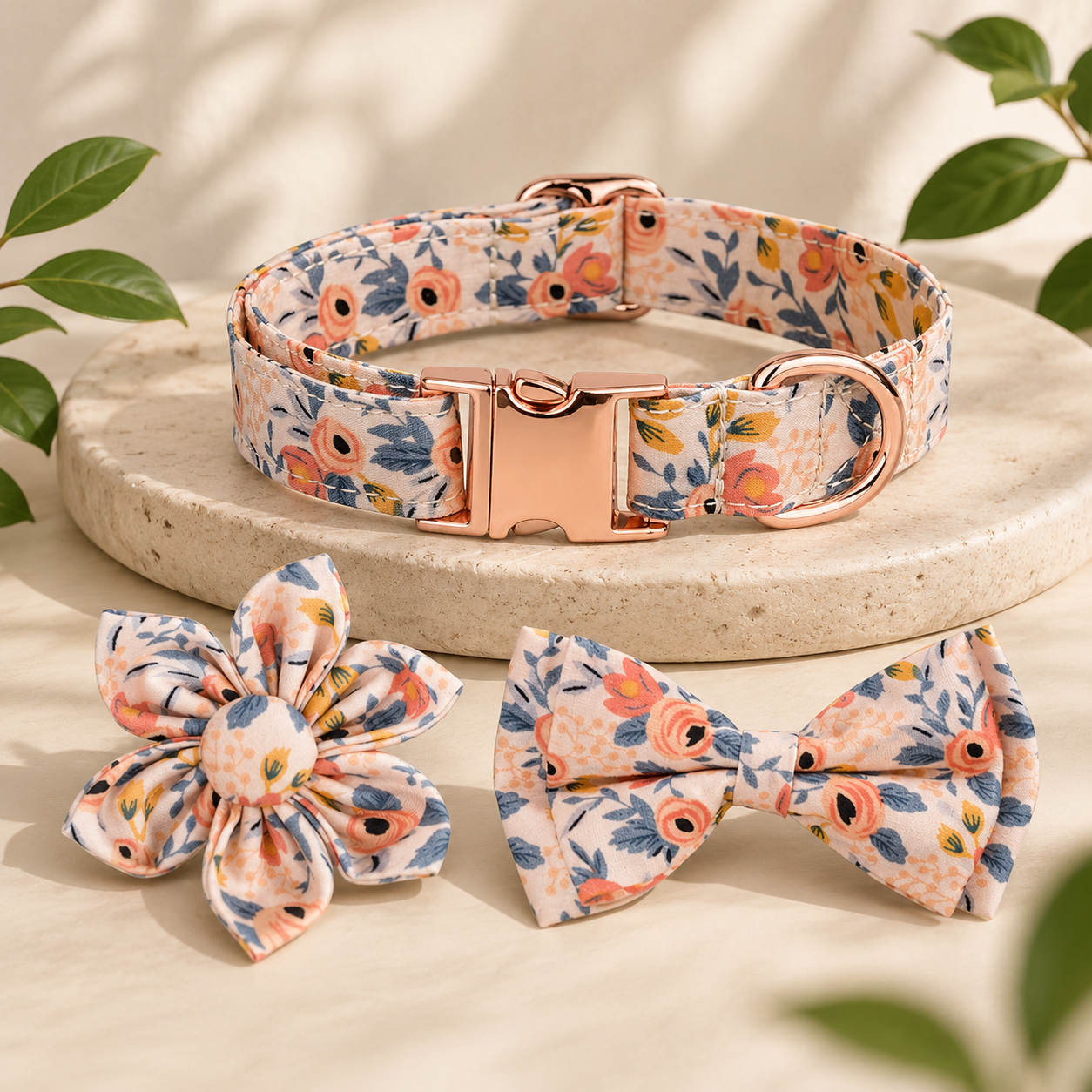 Sunflower Pet Collar Cotton Breathable Dog Collar Zou Ju Printed Neck Ring Pet Supplies