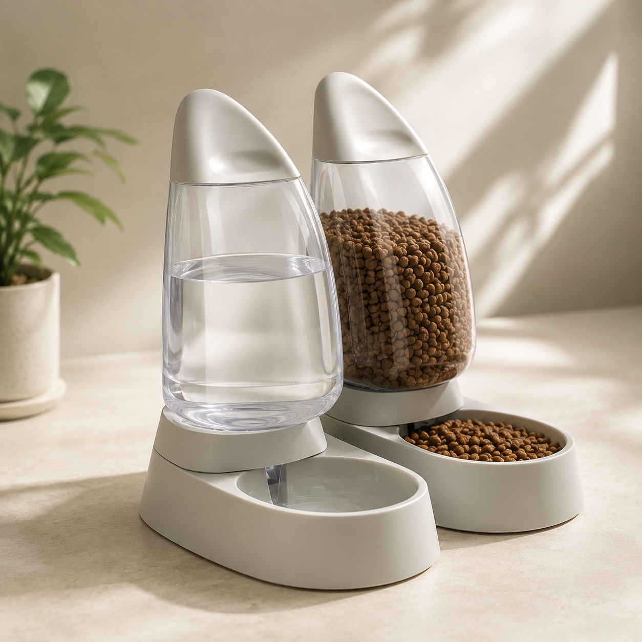Sailboat Pet Feeding Bowl – Transparent Large Capacity Food & Water Bowl for Cats & Dogs