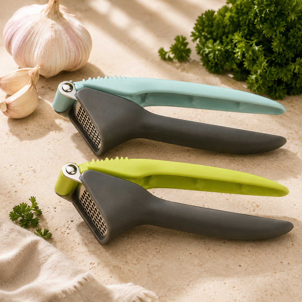 Stainless Steel Manual Garlic Press Kitchen Accessories Gadgets Garlic Grinder Grater Squeezer Garlices Chopper Crusher