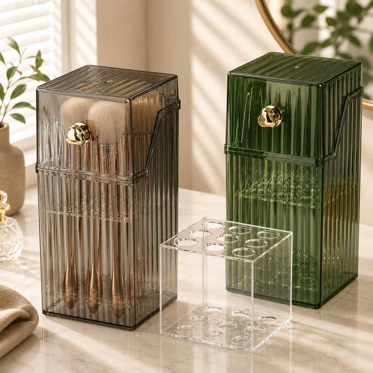 Vanity Brush Storage Bucket Desktop Storage Box