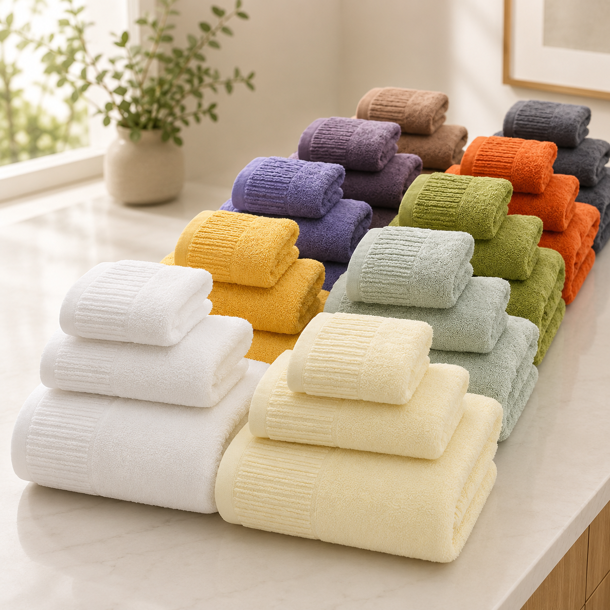 Cotton Thicken bath towel set hand towel face towel and bath towels for adults 10 colors  100% cotton